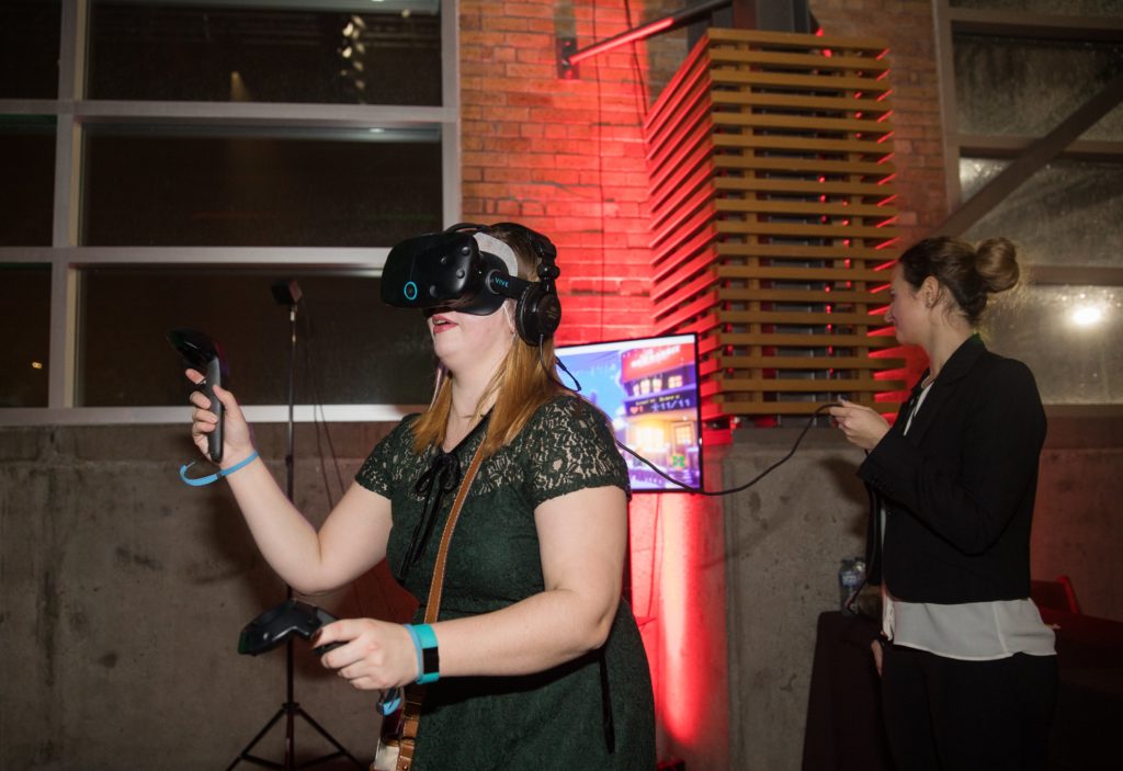 corporate Christmas party virtual reality game