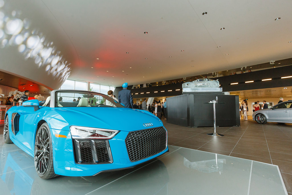 Luxury car dealership grand opening
