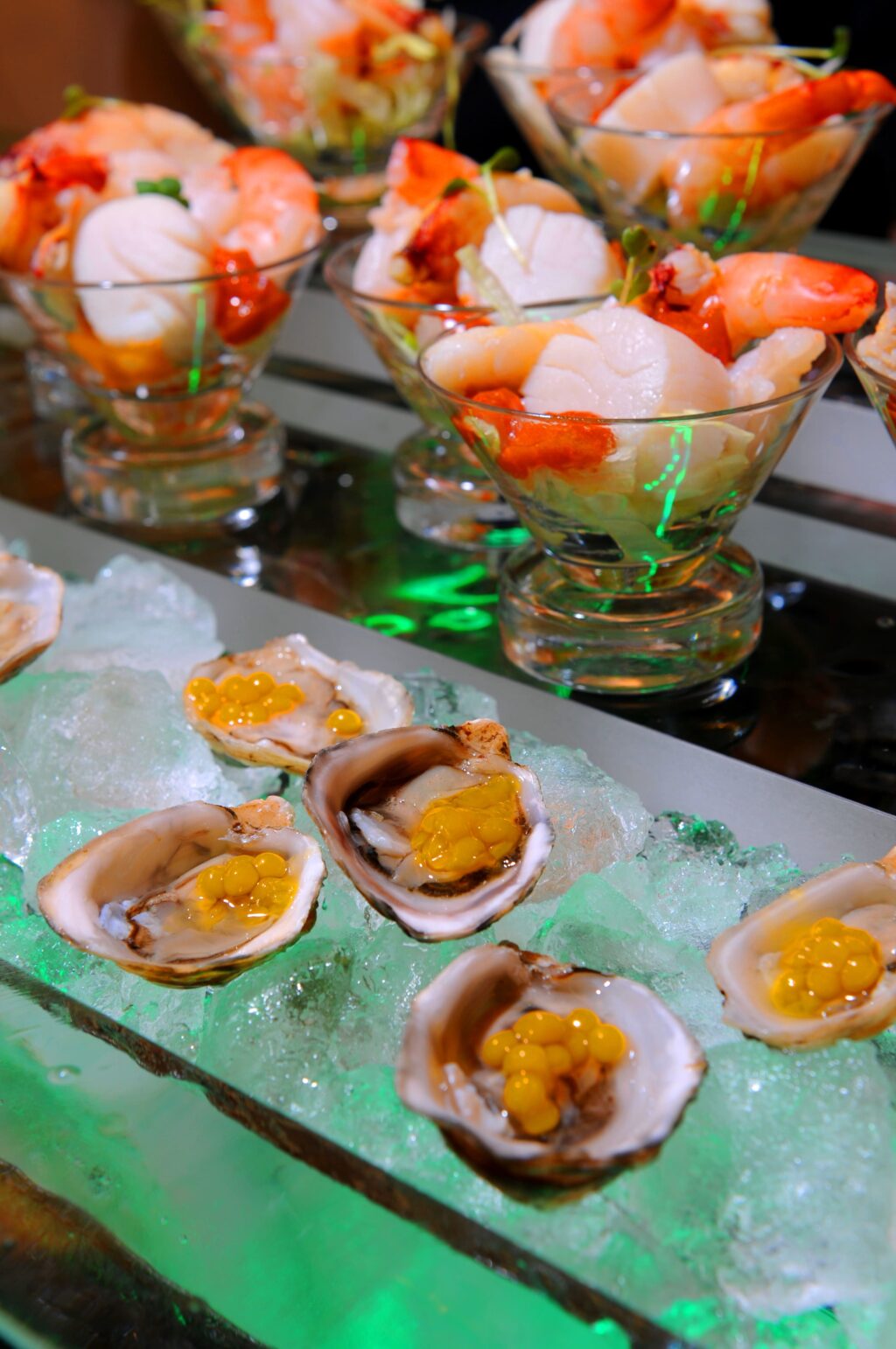 Seafood as part of an event menu