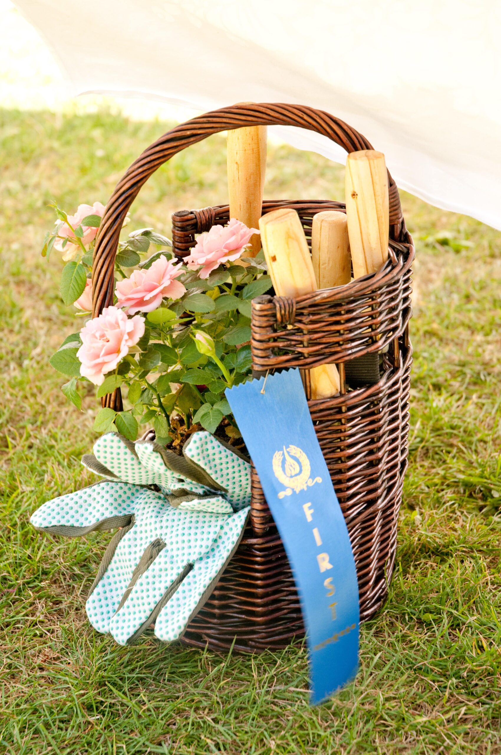 Gardening baskets at company summer party