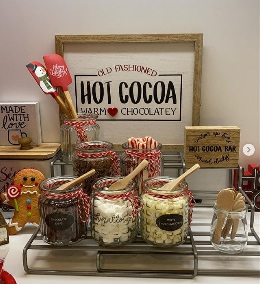 hot cocoa station decor