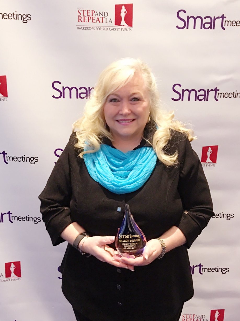 Sharon Bonner with event award