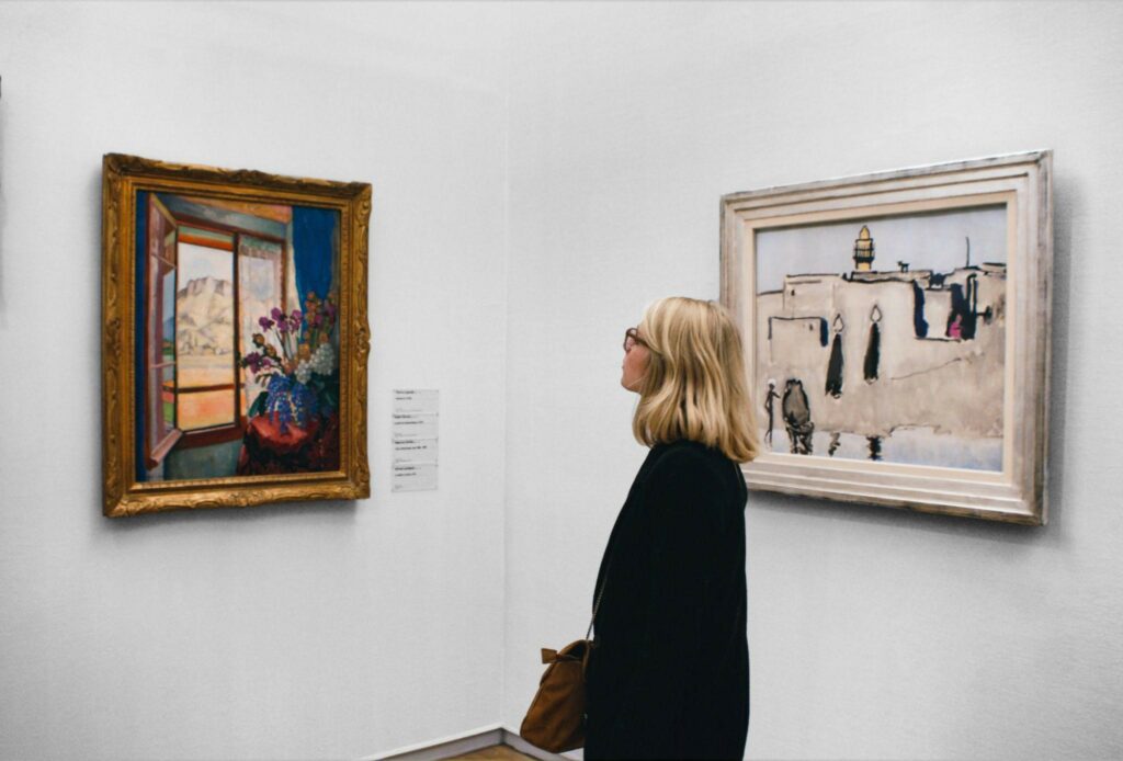 blonde girl in a museum - the art of thriving