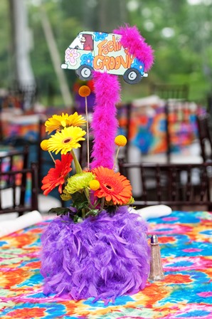 Groovy BBQ, Hippie, Flowers, 1960's, Bright Ideas Events